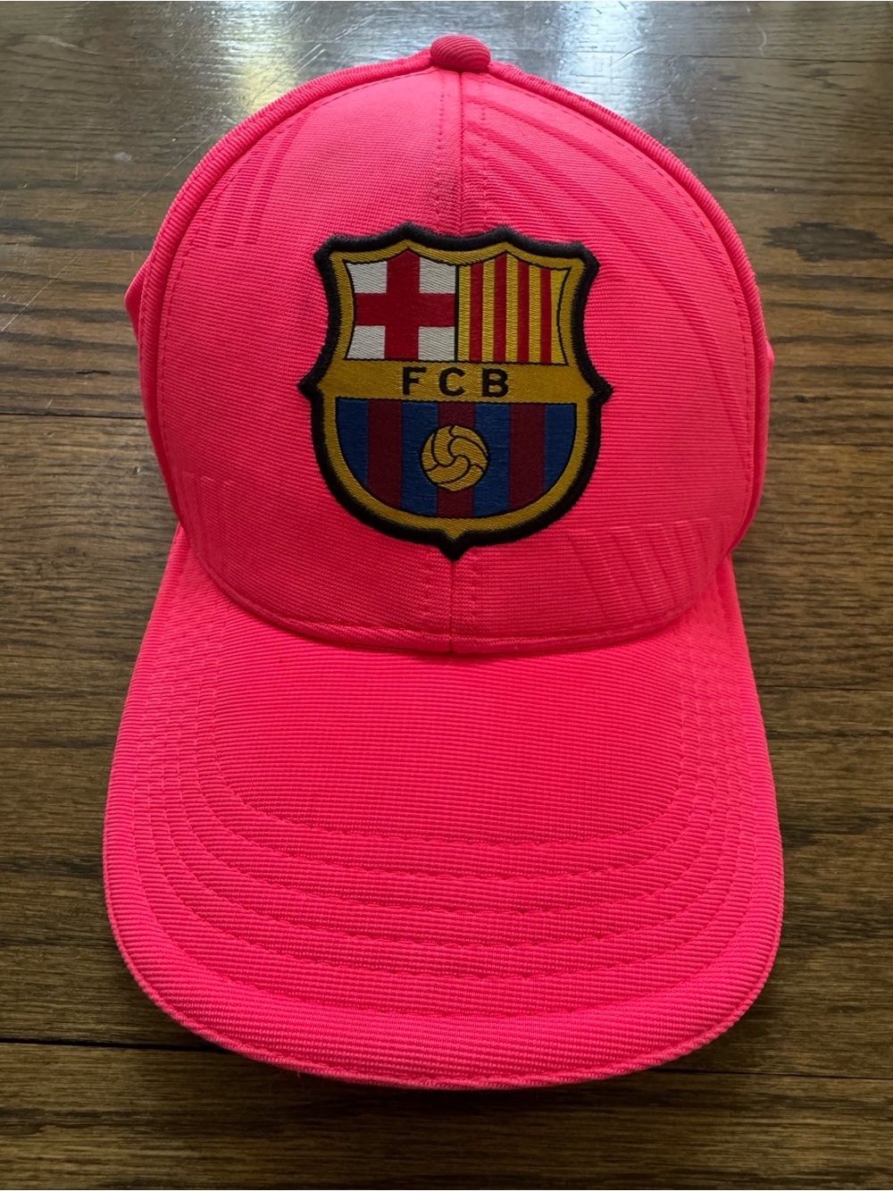 FC Barcelona Youth Pink Adjustable Hat Cap Barça Soccer Football Neon Pink